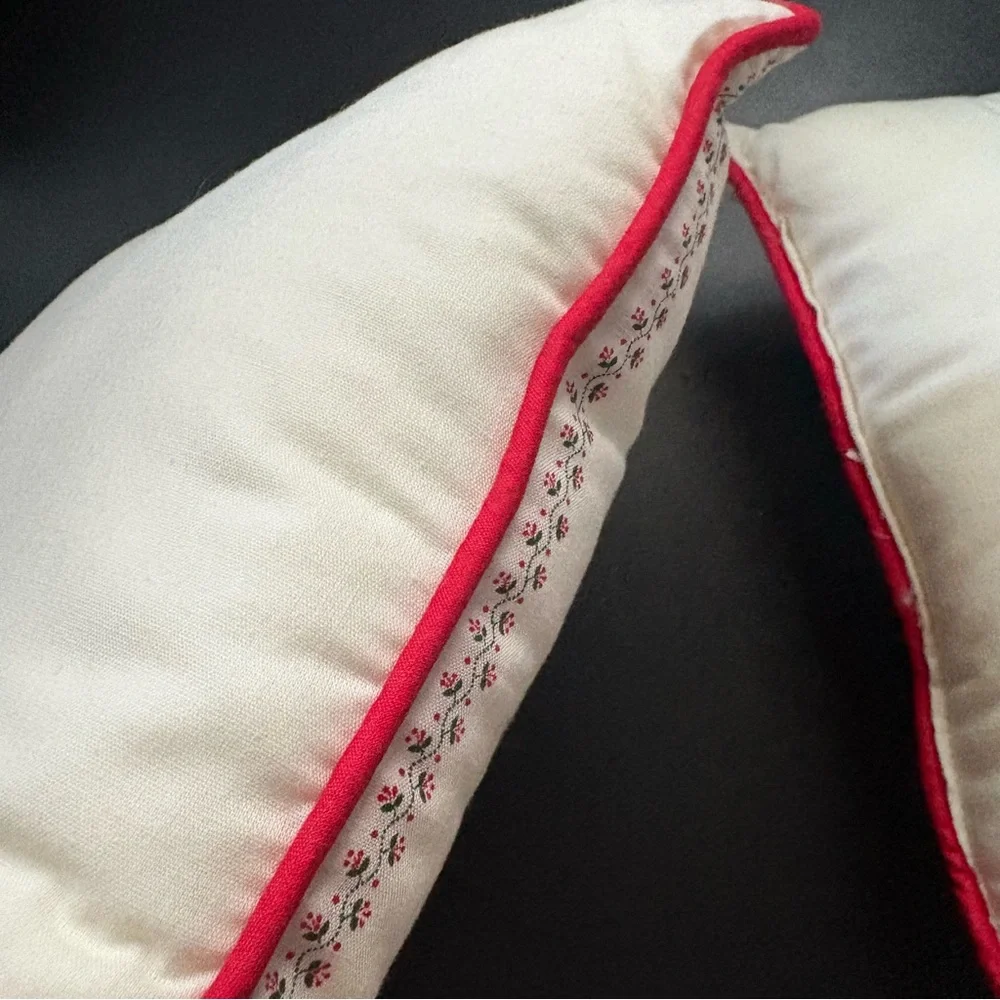 Vintage Christmas winter Festive Holiday Pillows cotton‎ unique rare med